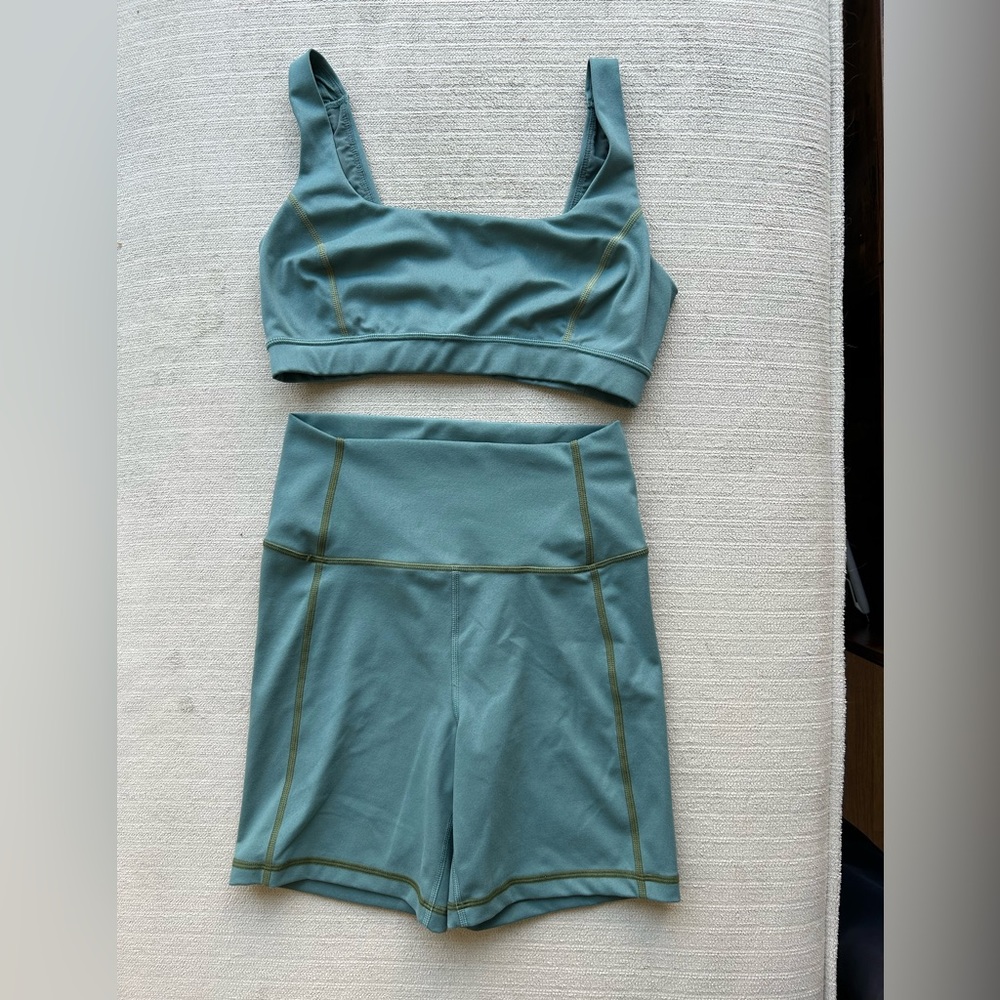 J Crew Bra & Biker Shorts Set (size XS)